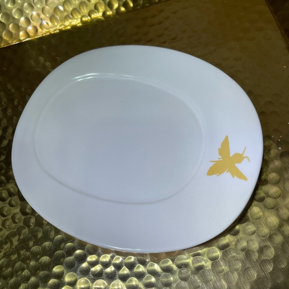 Rosy Rings pillar candle plate NWT